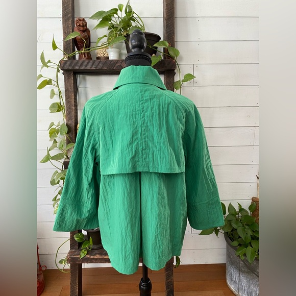 JohnPaulRichard: Rain & Wind Green Pea Coat Jacket Women’s Large - Picture 13 of 17